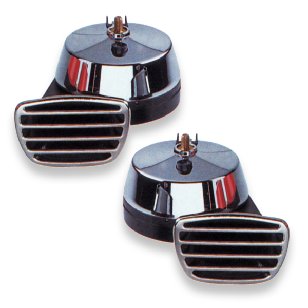 DUAL ELECT.HORN 12V CHROM